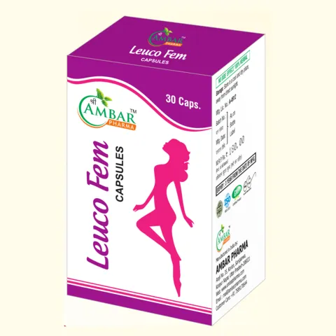 Leuco Fem CAPSULES — Ayurvedic capsules by Ambar Pharma. Pack: 30 Caps