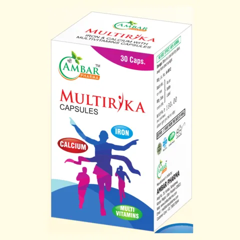 Multirika CAPSULES — Ayurvedic capsules by Ambar Pharma. Pack: 30 Caps