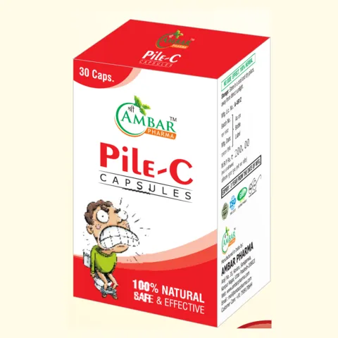 Pile-C CAPSULES — Ayurvedic capsules by Ambar Pharma. Pack: 30 Caps