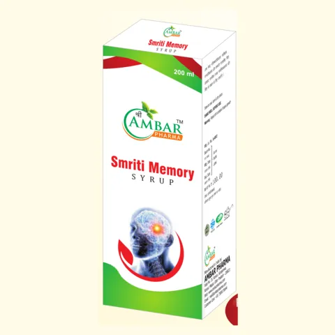 Smriti Memory SYRUP — Ayurvedic syrup by Ambar Pharma. Pack: 200 ml