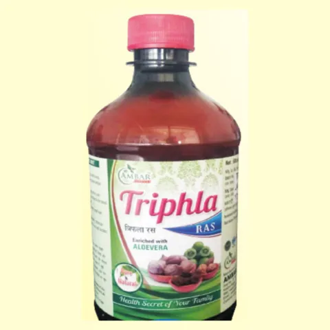 Triphla RAS — Ayurvedic ras by Ambar Pharma. Pack: 500 ml